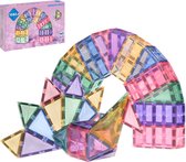 Coblo Pastel 100 stuks - Magnetisch speelgoed - Montessori speelgoed - Magnetische Bouwstenen - Magnetische tegels - Magnetic tiles - Cadeau kind - Speelgoed 3 jaar t/m 12 jaar - Magnetisch speelgoed bouwblokken