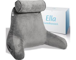 Ella® Leeskussen met Nekrol - Relax Kussen - Zitkussen - Onderrug Ondersteuning - Fluweel Antraciet Ella® Leeskussen met Nekrol - Relax Kussen - Zitkussen - Onderrug Ondersteuning - Fluweel Antraciet