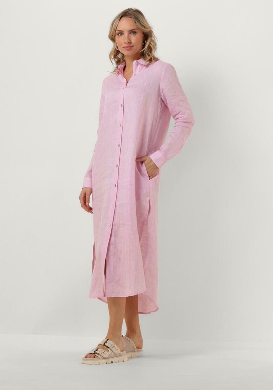 Resort Finest Dames Midi Jurk Shirt Dress Roze - Maat M