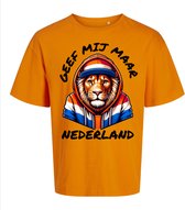 Shirt Oranje - Geef mij maar Nederland - Leuk voor het EK Voetbal Leeuw - Maat L