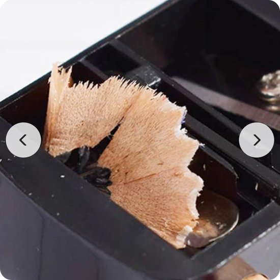 Zwarte puntenslijper 2-gaats - Make-up slijper met opvang bakje - kunststof