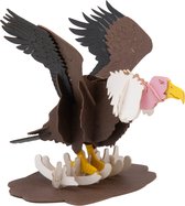 Fridolin modèle en papier 3D - jouet éducatif vautour blanc carton.