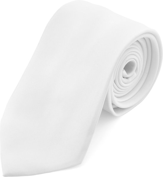 Witte Basic Stropdas van 8 cm