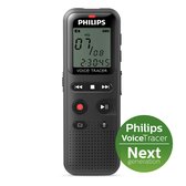 Philips DVT1160 Audiorecorder – Notities - 8 GB geheugen – Stemactivering - Zwart