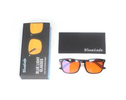 BlueSafe Computerbril – Blauw Licht Bril -Beter Slapen - Blue Light Glasses - Slaapbril - Computerbril - Beeldschermbril - Oranje Kleurige Lenzen – Blue Light Glasses Voor ‘s Avonds Zonder Sterkte - Licht Gewicht - Blokkeert Blauw Licht tot 98%