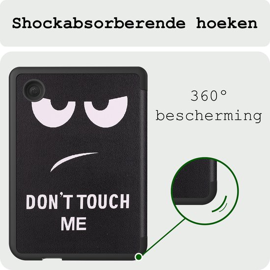 Hoes Geschikt voor Kobo Clara Colour Hoesje Bookcase Cover Hoes - Hoesje Geschikt voor Kobo Clara Colour Hoes Cover Case - Don't Touch Me van E-Lov. — afbeelding 5