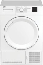 Beko DCU 8230 N, Pose libre, Charge avant, Condensation, Blanc, Boutons, Rotatif, Droite