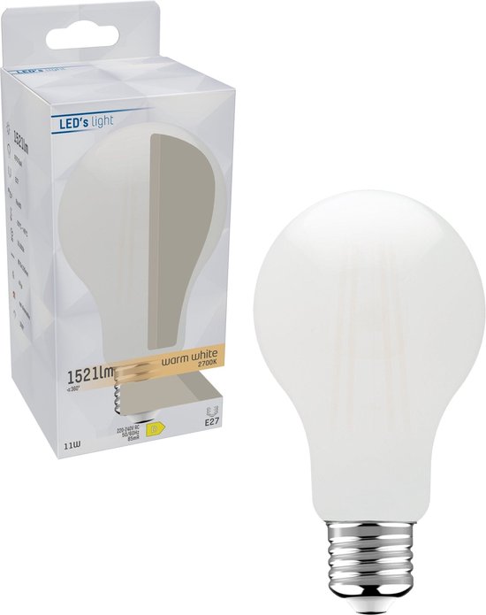 LED's Light LED Lamp melk glas E27 - 11W vervangt 100W - 1521 lm - Warm wit
