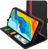 ebestStar - Hoes voor Huawei P30 Lite (2019), Wallet Etui, Book case hoesje, Zwart, Rood