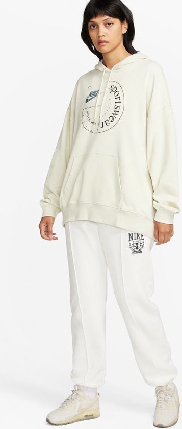 Nike NSW Oversized dames Hoodie Beige Maat L bol