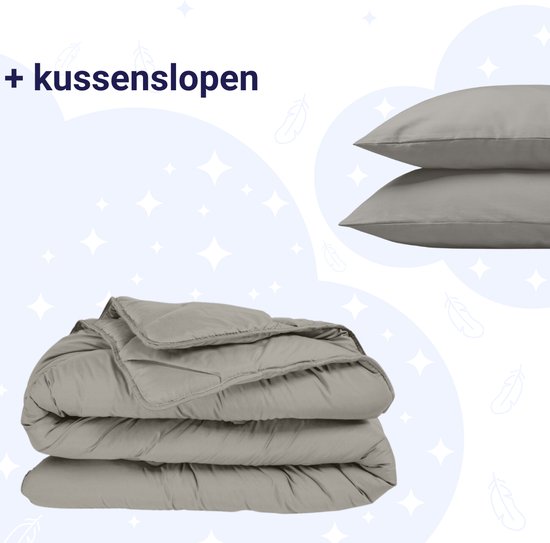 Zelesta Royalbed Light Tender grey 140x200cm �- Dekbed zonder overtrek - Wasbaar hoesloos dekbed - Bedrukt dekbed - Zomerdekbed�