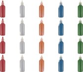 20 stuks glitterverf voor kinderen 5 verschillende kleuren 4per kleur 25ml per stuk