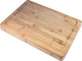 Luxe Snijplank van Bamboe met Sapgleuf - Extra Dikke Dubbelzijdige Keukenplank - Brood Groenten Vlees Kaas Worsten - Groot Formaat 395 x 28 x 3 cm