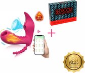 Krachtige Luchtdruk G-Spot Stimulator & Clitoris app controle 10 modes 3 IN 1 Wearable Zuigen Vagina Vibrator Clit Tong Likken Anale Plug Erotische Speeltjes voor Vrouwen Erotiek Seksspeeltjes - Kerstcadeau - Cadeau voor Vrouw en man