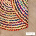 Vloerkleed Chindi handgeweven 200x290 cm katoen créme