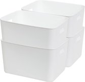17L opbergmand opslagcontainers met handgrepen voor keuken - kantoor - werkbladen - kasten - slaapkamers - badkamers Wicker Storage Basket (2-5)