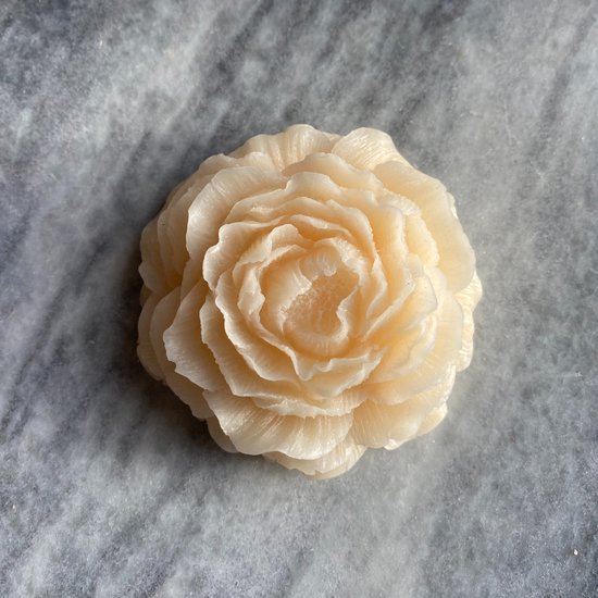 Amberblok witte roos - vanille