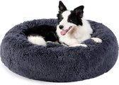 Wollig rond pluche donut hondenbed - Behaaglijk hondenkussen XL/70 cm - Wasbaar kussenmat voor honden en katten fluffy dog ​​bed