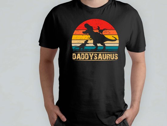 Daddysaurus - T Shirt - père - papa - meilleur papa du monde - anniversaire - fête des pères - meilleur papa du monde - père - amour - mignon