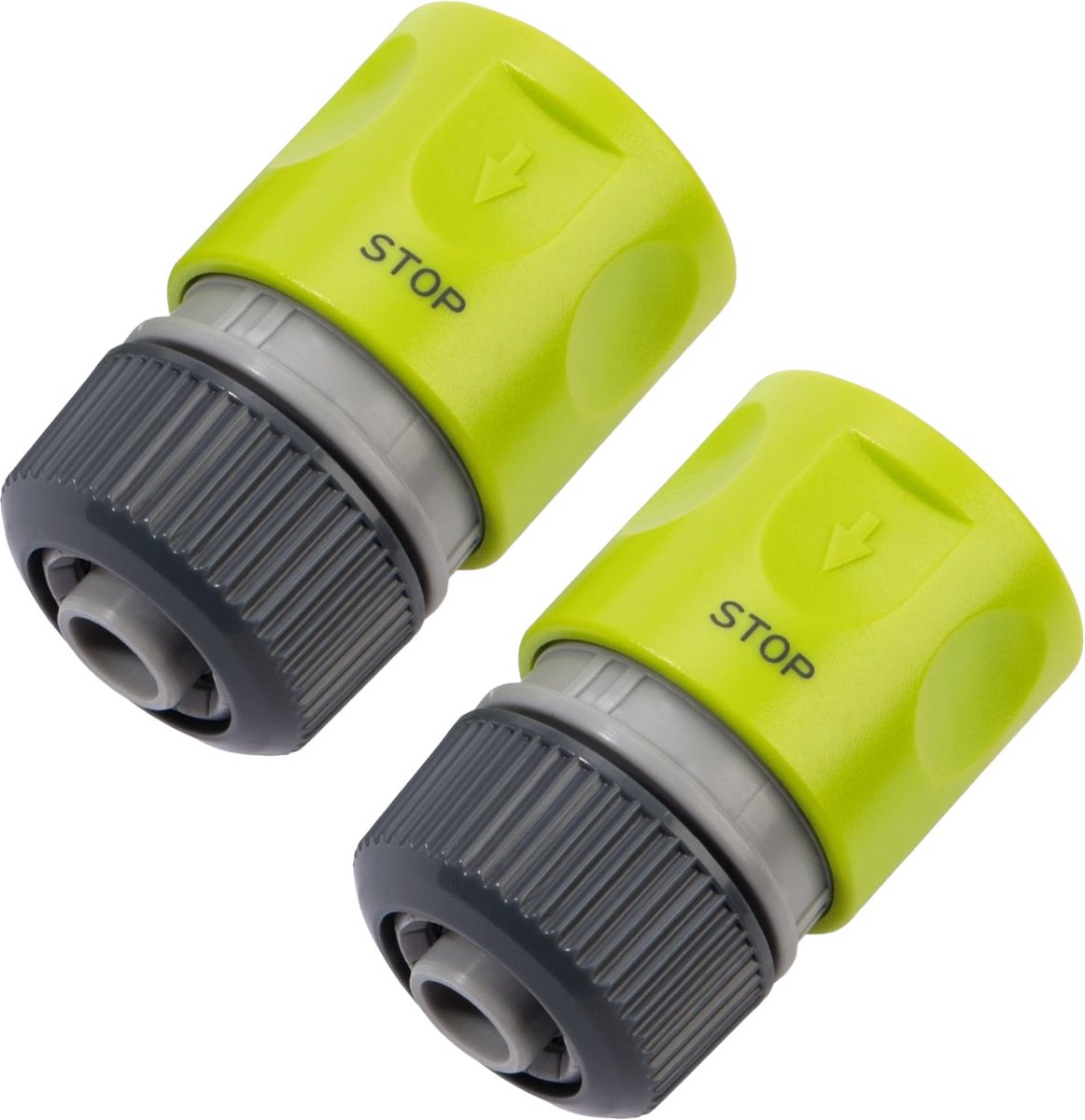 Rehau Slangstuk 2 x Waterstop Tuinslang aansluiting Voor 12 en 13 mm slang 1 2 Schuifkoppeling