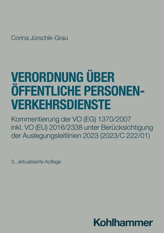 Verordnung über öffentliche Personenverkehrsdienste - cover