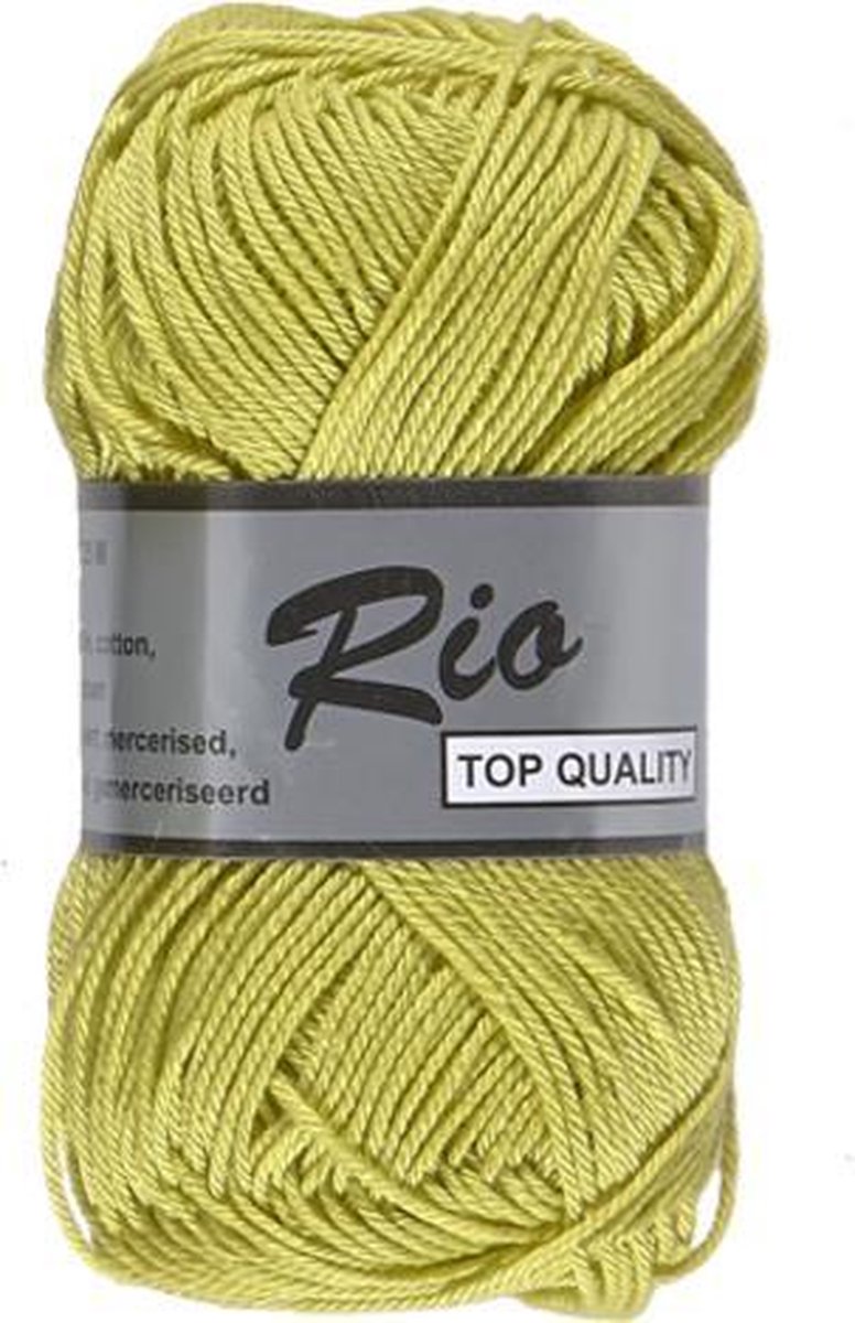 Lammy Yarns Rio katoen garen - lime groen (071) - naald 3 a 3,5 mm - 5 bollen