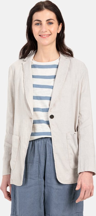 Camel Active Blazer Casual Donna | Misto Lino E Cotone, Garment-dye, Bottoni Distintivi