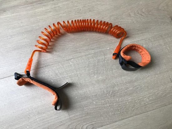 Foto: 2 5 meter oranje polsband riem kinderen anti wegloop kwandeltuigje flexibele en elastische looplijn peuter