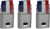 Set van 3 Schminkstiften | Koningsdag Accessoires | Rood Wit Blauw Stift | Nederlands Vlag Schmink Stift | Koningsdag Schmink