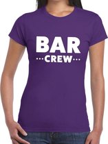 Bar Crew / personeel tekst t-shirt paars dames 2XL