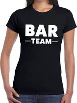 Bar Team tekst t-shirt zwart dames - personeel / team shirts XS