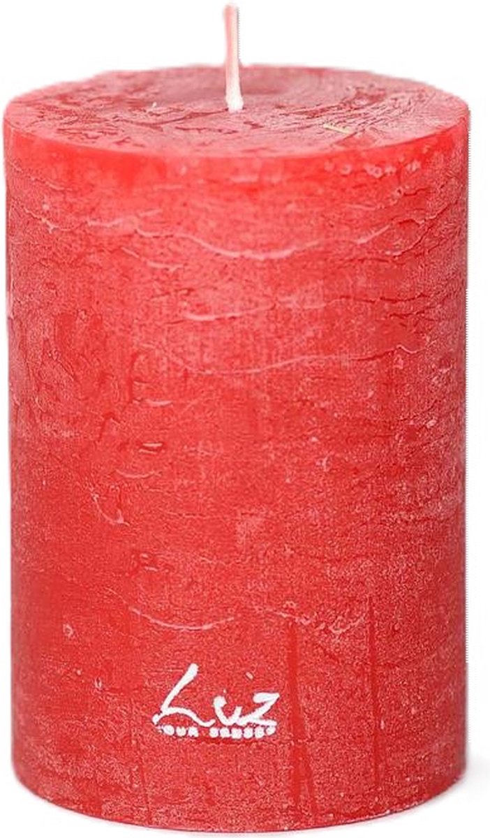 Rasteli Luz Your Senses Stomp Kaars Rood-Antik Rood D 7 cm H 10 cm Voordeelaanbod Per 2 Stuks