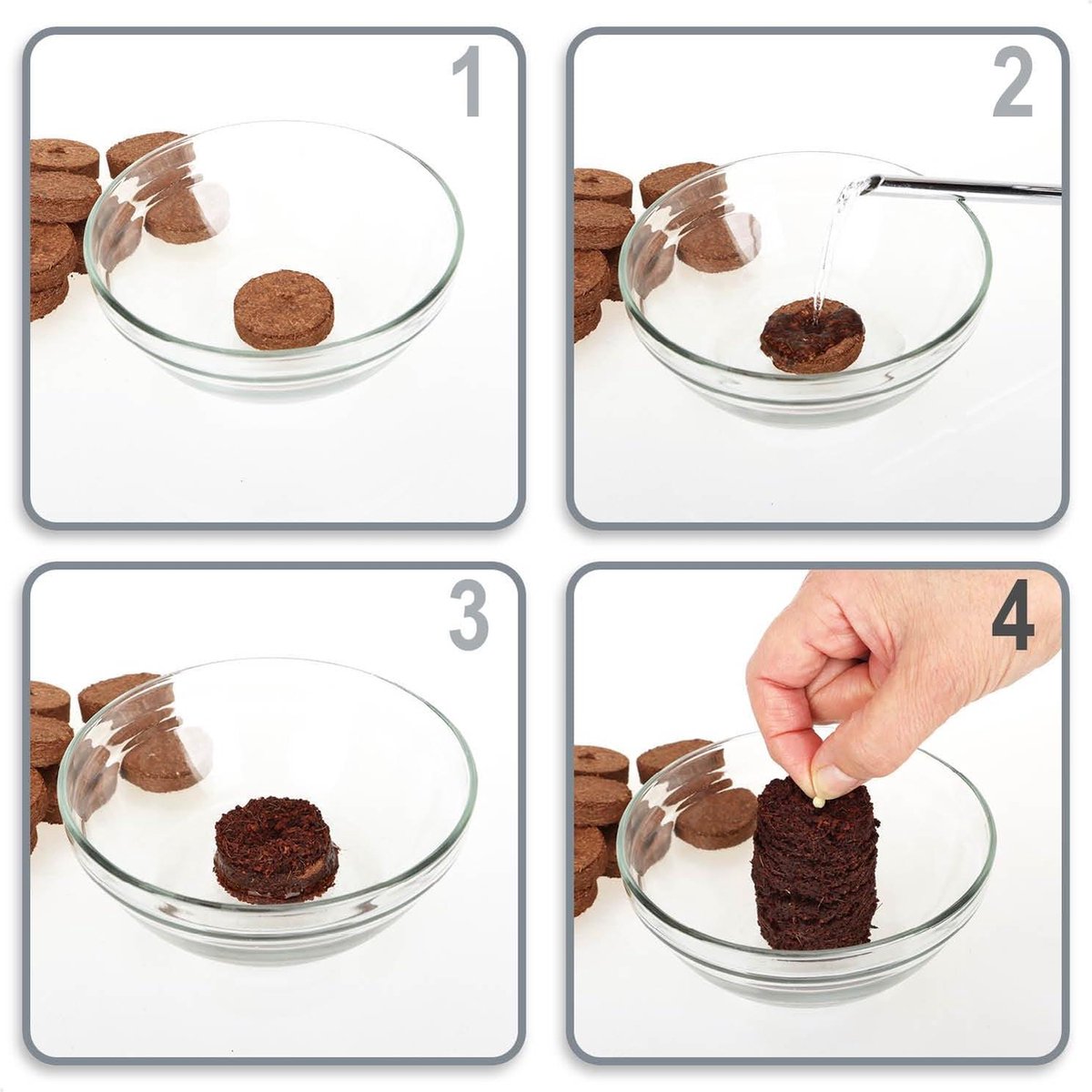 100 Pastilles Gonflantes En Fibre De Coco - Support De Culture Pour Semis - Biodégradable - Comprimés Pour Germination