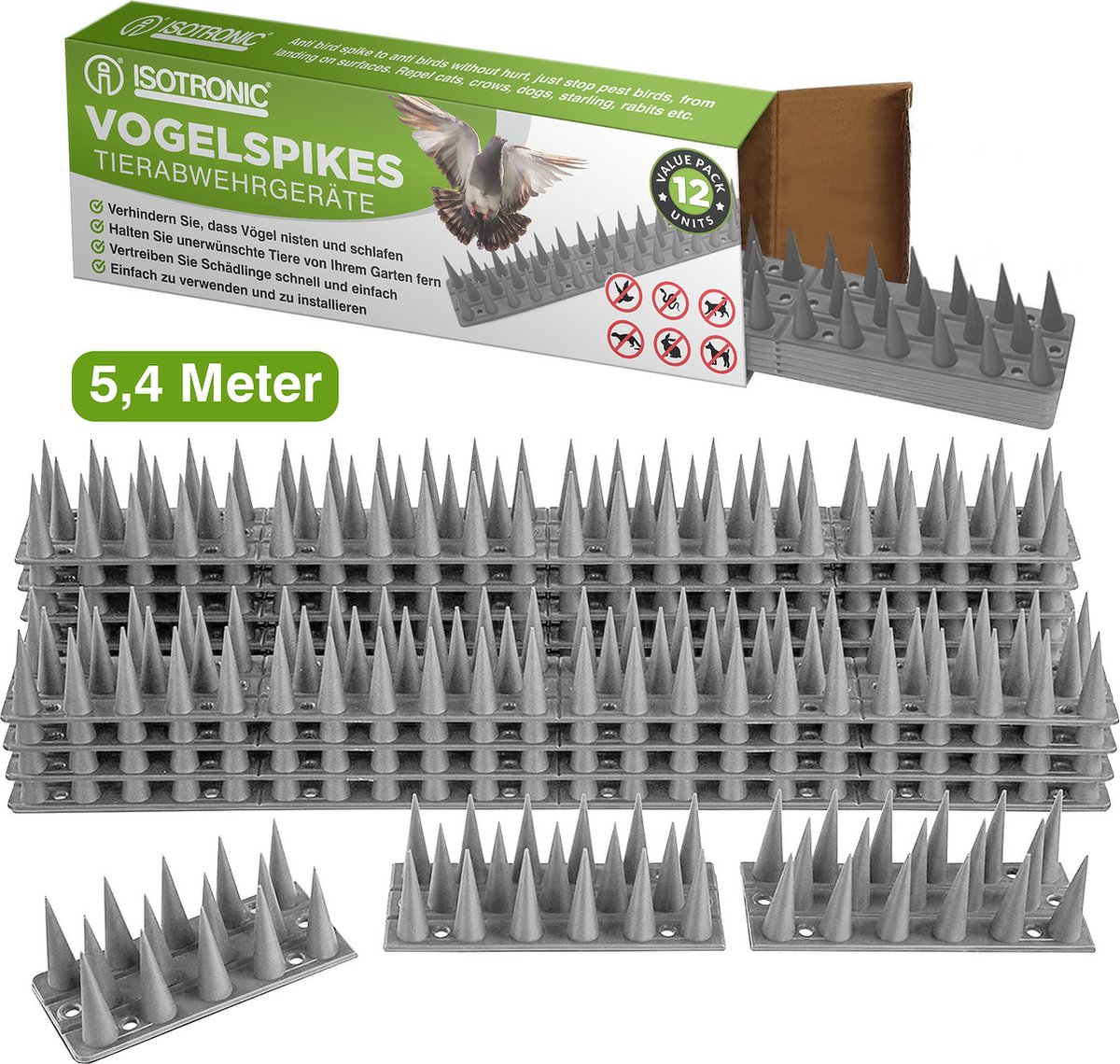 Isotronic Puntstrip | Afweerstrip in verschillende kleuren Grijs