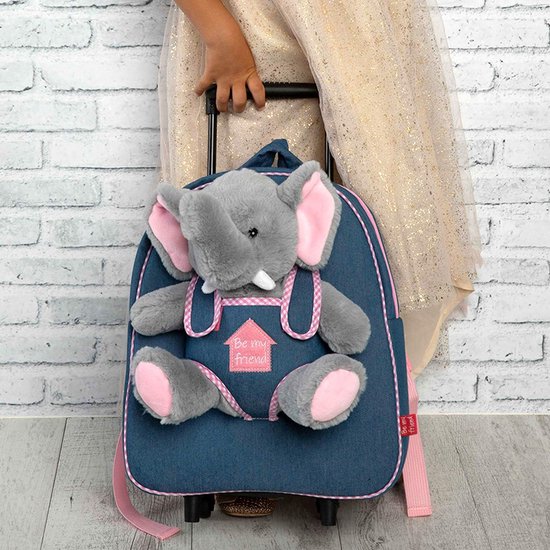 Pluche dier kinderbagage rugzak voor kinderen kinderrugzak met afneembare wielen en. bol