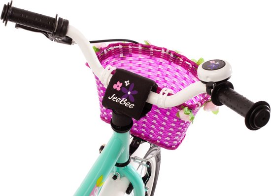 Bachtenkirch kinderfiets Jee Bee 14 inch turquoise van BAC — afbeelding 3