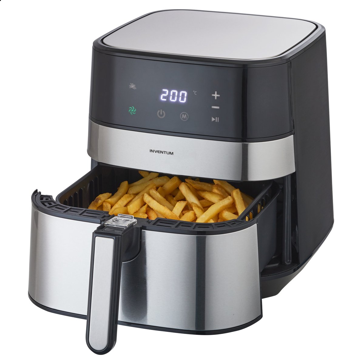 Inventum GF500HLD Airfryer XL - 5L - 8 programma's - 80-200 °C - Tot 5 personen - Zilver/Zwart — afbeelding 6