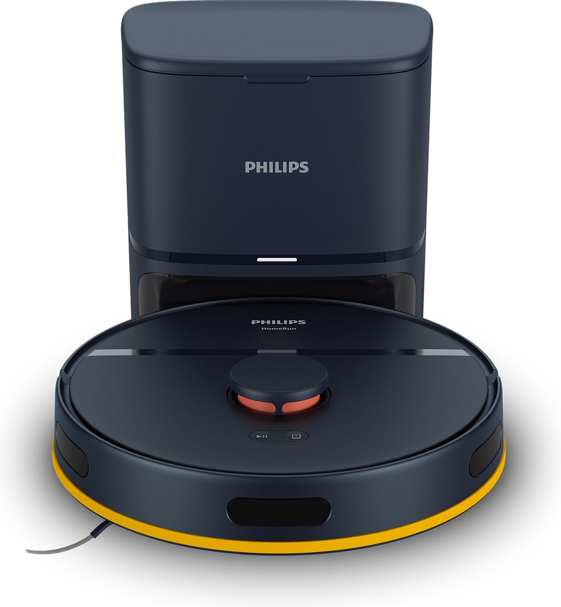 Afbeelding 2 van Philips HomeRun 2000 Series XU2100/10 - Robotstofzuiger met dweilfunctie - Automatisch Leegstation - Marineblauw