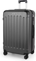 TAN.TOMI Reiskoffer Groot 76x49x30 – 100L – Grote Trolley Koffer met 4 Wielen & Cijferslot – Handbagage & Ruimbagage - Donkergrijs