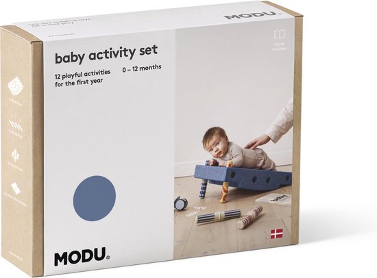 Modu Baby Activity Set - Blokken - Activiteiten speelgoed - Speelgoed baby - 0-12 maanden - Deep Blue / Sky Blue van Modu — afbeelding 2