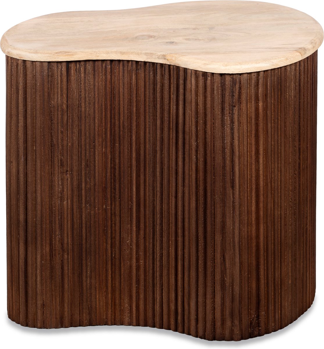 Lewis & Loft Salontafel Lena – Organische vorm – Maat S – FSC®-gecertificeerd mangohout – Bruin