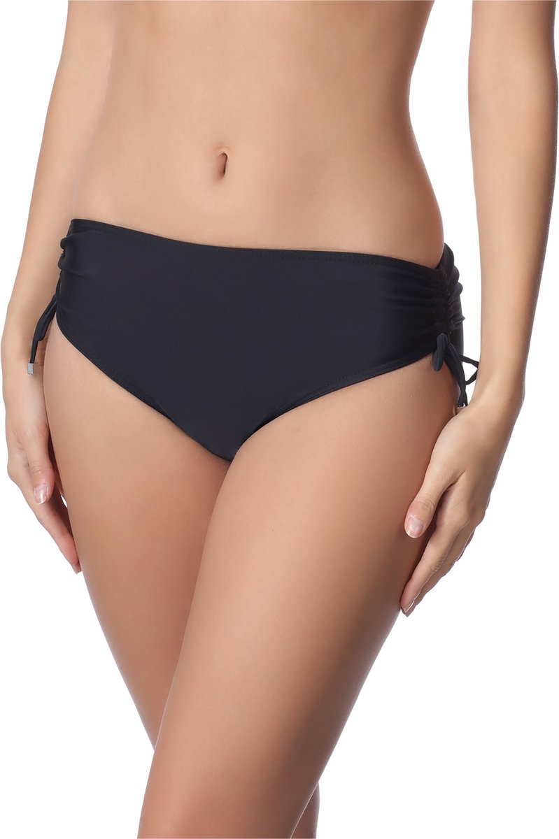 Merry Style Bellivalini MS-VO-M30 Dames Zwembroek - Zwemshorts - Bikinibroekje - Elastische tailleband - Polyamide & Elastaan - Zwart (9240) - 48