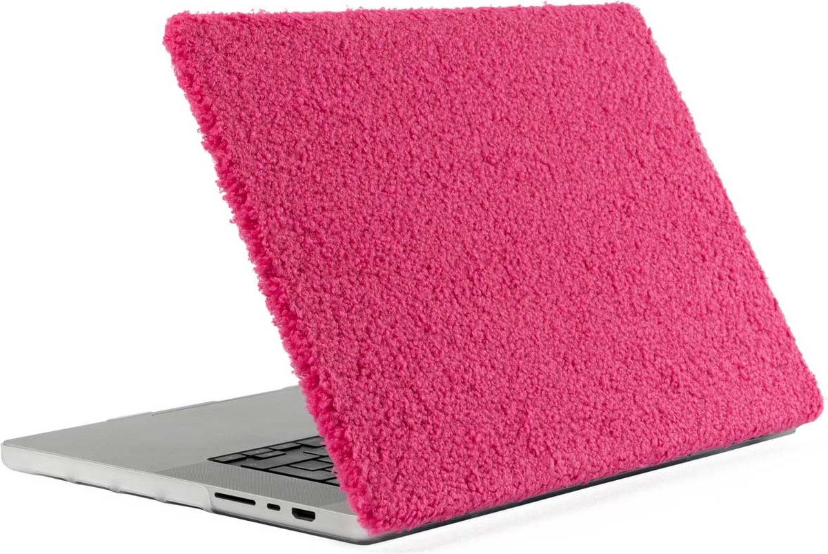 imoshion Laptop Cover - Geschikt voor MacBook Pro 16 inch (2023) M3 chip / MacBook Pro 16 inch (2021) - A2485 / A2780 / A2991 - imoshion Teddy Laptop Cover - Hot Pink