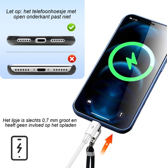 Universele telefoonketting - telefoonkoord om om te hangen Universele telefoonketting - telefoonkoord om om te hangen