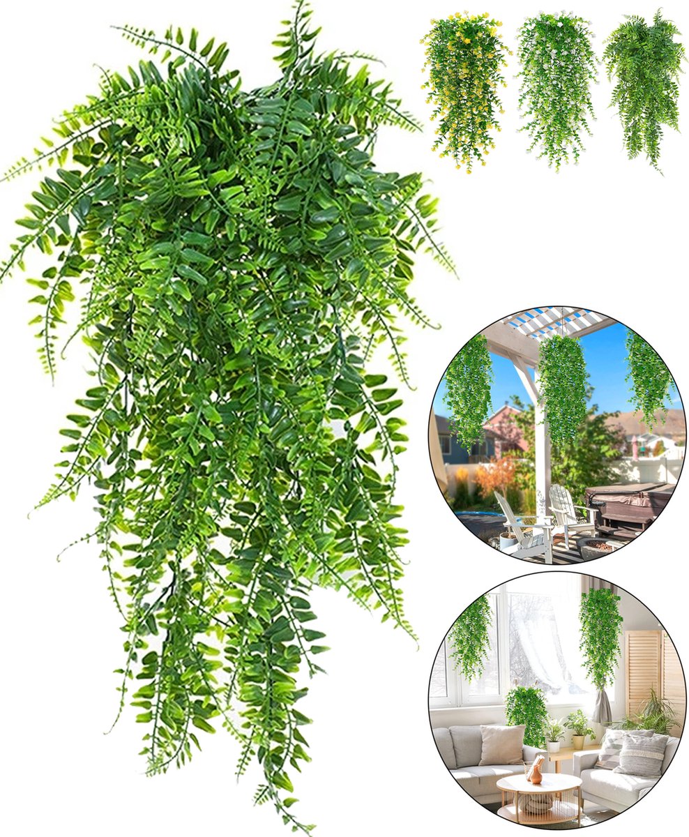 Outsunny Set van 2 Kunstmatige Laurierbomen, 120 cm, Kunstplanten in Cementpot, Kunststof