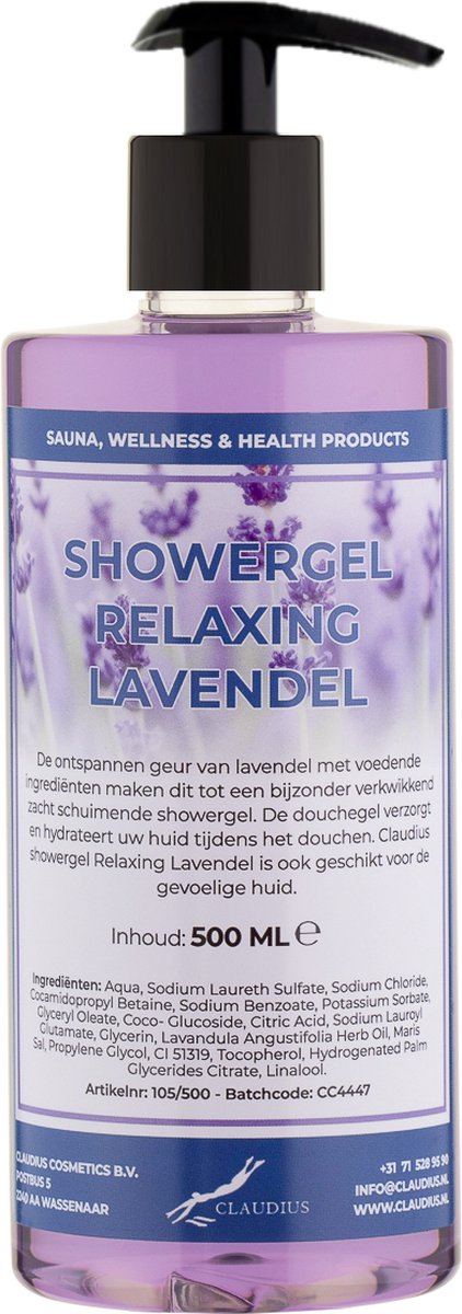 Goedkoopste Douchegel Relaxing Lavendel 500 ml - met gratis pomp - Showergel