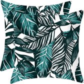 liveonce® 2x Housses de coussin de jardin Bali - 45x45cm - housses de coussin d'extérieur - housses de coussin décoratives résistantes à l'eau et aux UV - haute qualité - 91gr.