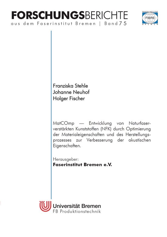 Forschungsberichte aus dem Faserinstitut Bremen 75 - MatCOmp - cover