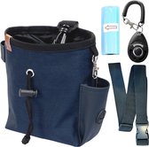 Sac de récompense Chiens avec clicker – Sac banane Oxford pour biscuits, Snacks et Sacs à déjections canines canines – Sac de dressage Blauw – Forfait de démarrage pour dressage de chien