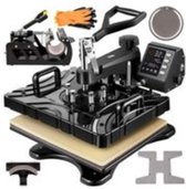 Bol.com Warmte Pers – Professionele Hitte Pers – Transferpers – Heat Press Machine – Verstelbaar – 6 in 1 – 200 ℃ aanbieding